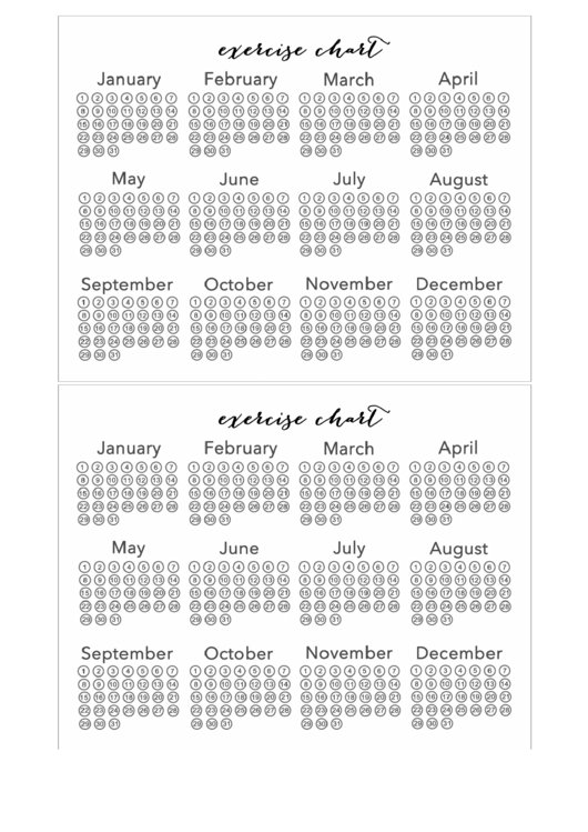 Exercise Chart Printable pdf