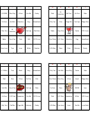 Valentine Bingo Card Template Set