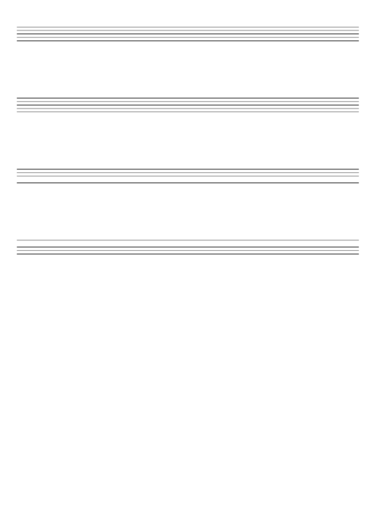 Music Paper With Four Staves On Letter-Sized Paper In Landscape Orientation Printable pdf