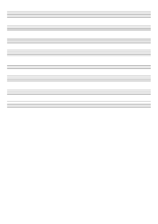 Music Paper With Eight Staves On Letter-sized Paper In Landscape Orientation