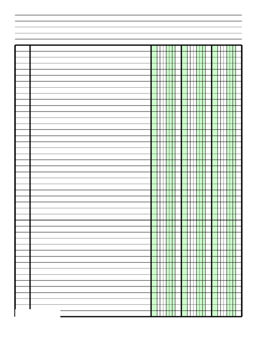 Columnar Paper With Three Columns On Letter-Sized Paper In Portrait Orientation Printable pdf