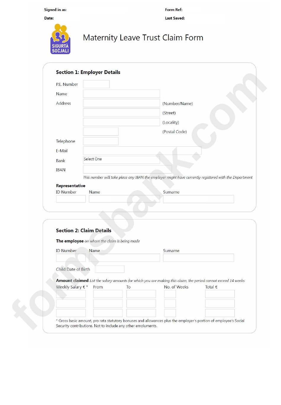 maternity-leave-trust-claim-form-printable-pdf-download