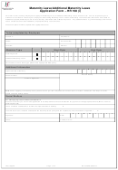 Maternity Leave/additional Maternity Leave Application Form - Hr 108 (i)