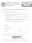 Voluntary Surrender Of Oklahoma Self-defense Act License Form