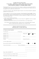 Health Service Executive Form Mc 2 - Medical Card Application Form