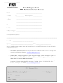 Check Request Form Pta Reimbursements/advances