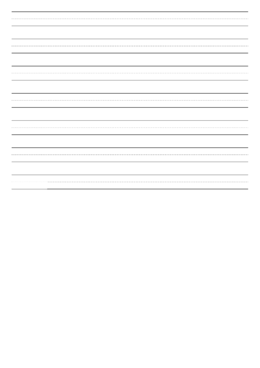 Penmanship Paper With Seven Lines Per Page On Letter-Sized Paper In Landscape Orientation Printable pdf