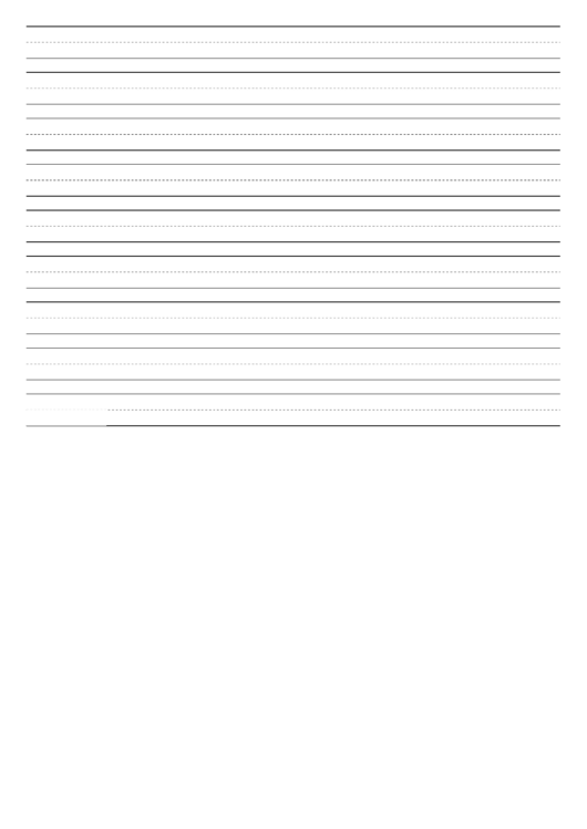 Penmanship Paper With Nine Lines Per Page On Letter-Sized Paper In Landscape Orientation Printable pdf