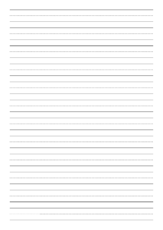 Penmanship Paper With Twelve Lines Per Page On A4-Sized Paper In Portrait Orientation Printable pdf