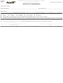 Form 42a809 - Certificate Of Nonresidence