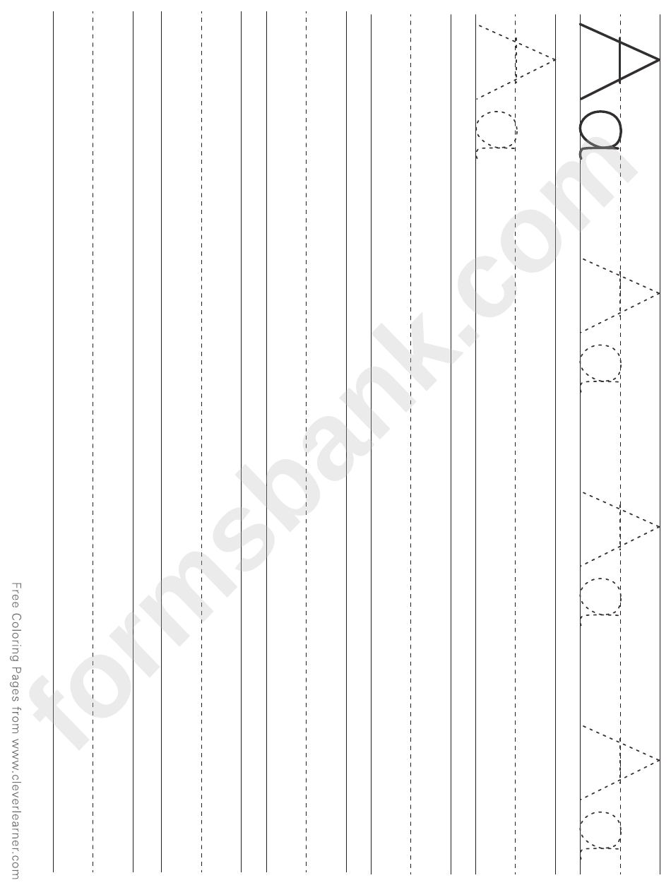 Big A And Small A Practice Writing Sheet