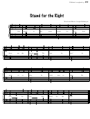 Stand For The Right (words And Music: Joseph Ballantyne)