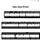 Happy, Happy Birthday (words And Music: Mildred E. Millett)