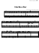 I Am Like A Star (words And Music: Patricia Kelsey Graham)