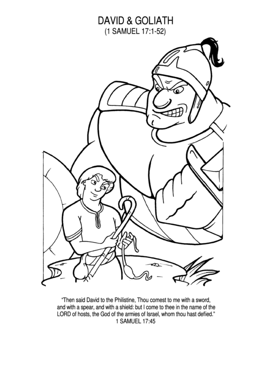 David & Goliath (Samuel 17:1-52) Printable pdf