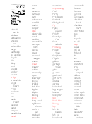 Getting From Here To There Word List Printable pdf