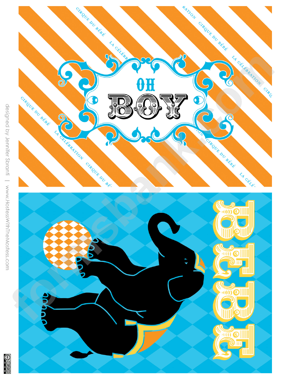 Baby Boy Announcement Template printable pdf download