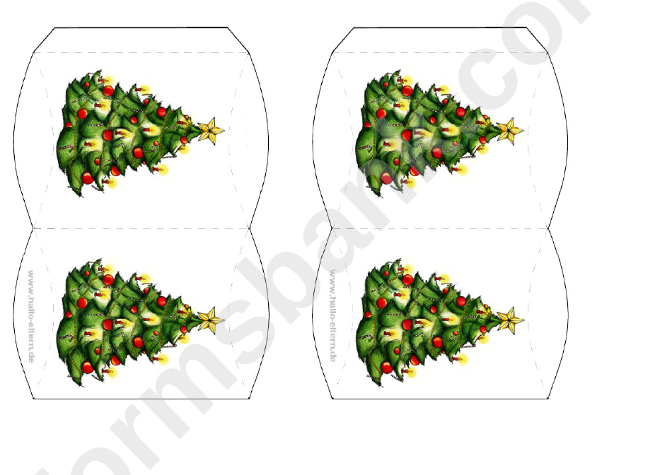 Christmas Tree Gift Box Template