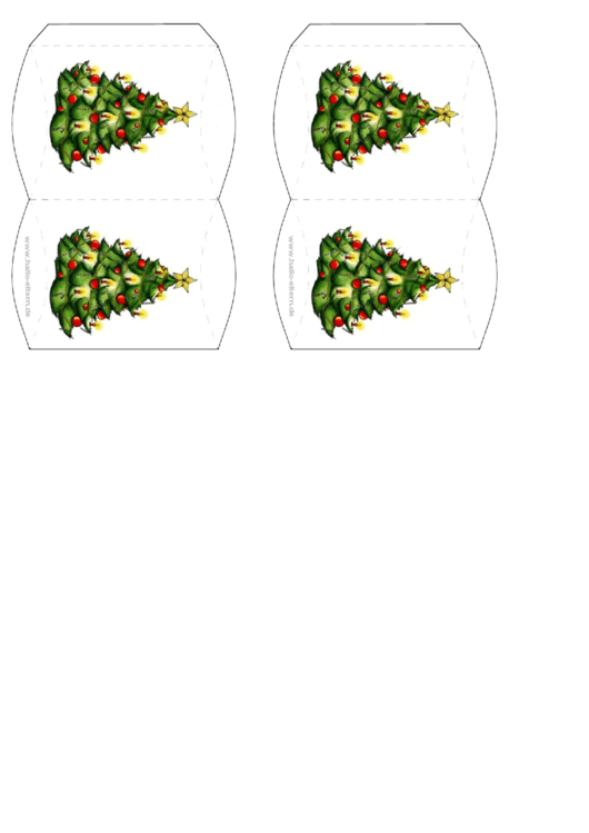 Christmas Tree Gift Box Template Printable pdf