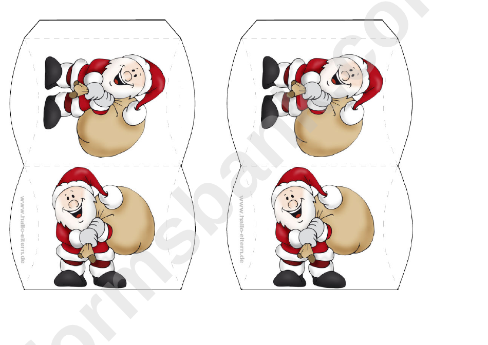 Gift Box Template - Santa