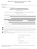 Form 7.0 (a) - Notice To Administrator Of The Medicaid Estate Recovery Program