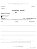 Form 12.1 - Certificate Of Transfer