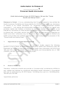 Hipaa Authorization Printable pdf