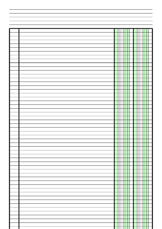 Columnar Paper With Two Columns On Legal-Sized Paper In Portrait Orientation Printable pdf