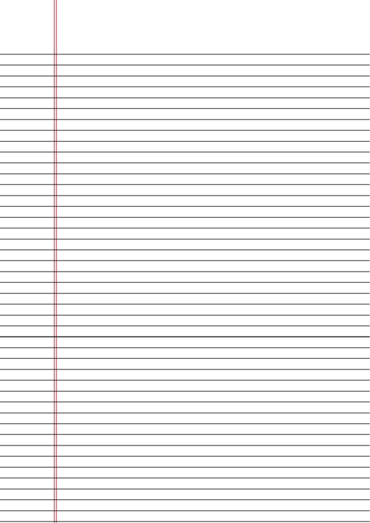 Lined Paper Narrow-Ruled On Legal-Sized Paper In Portrait Orientation Printable pdf
