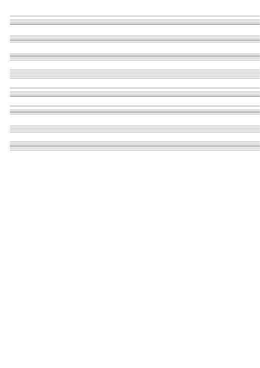 Music Paper With Eight Staves On Legal-Sized Paper In Landscape Orientation Printable pdf