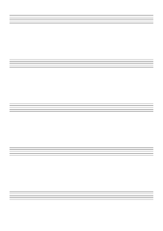 Music Paper With Six Staves On Legal-Sized Paper In Portrait Orientation Printable pdf