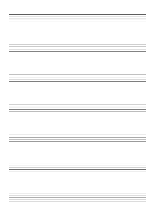 Music Paper With Eight Staves On Legal-Sized Paper In Portrait Orientation Printable pdf