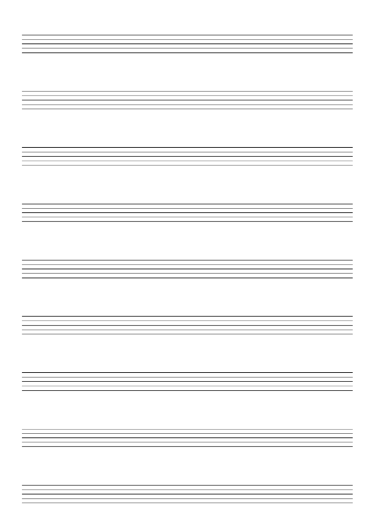 Music Paper With Ten Staves On Legal-Sized Paper In Portrait Orientation Printable pdf