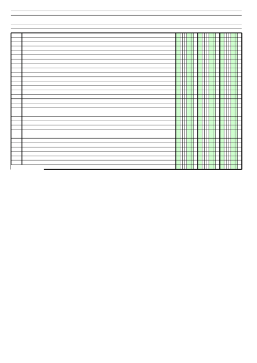 Columnar Paper With Three Columns On A4-Sized Paper In Landscape Orientation Printable pdf