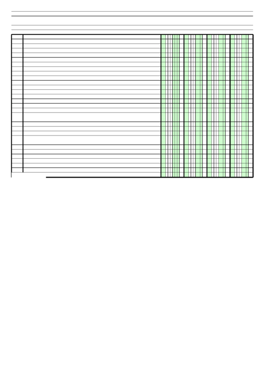 Columnar Paper With Four Columns On A4-Sized Paper In Landscape Orientation Printable pdf