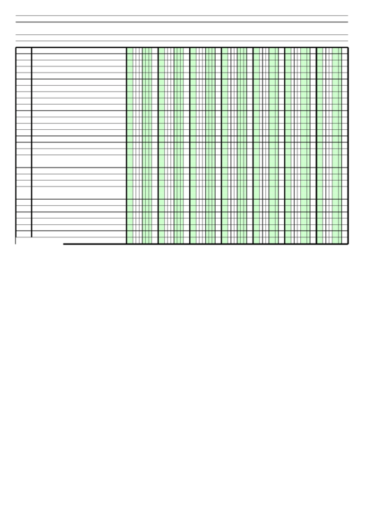 Columnar Paper With Seven Columns On A4-Sized Paper In Landscape Orientation Printable pdf