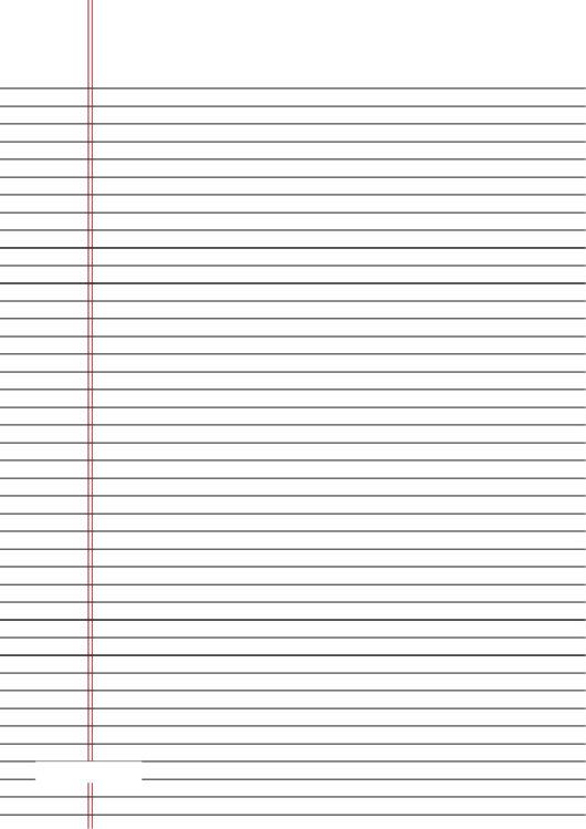 Lined Paper Narrow-Ruled On A4-Sized Paper In Portrait Orientation Printable pdf