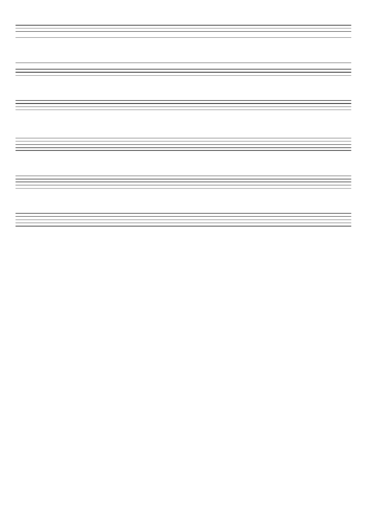 Music Paper With Six Staves On A4-Sized Paper In Landscape Orientation Printable pdf