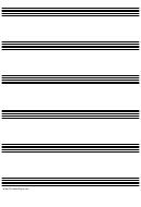 Music Paper With Six Staves On A4-sized Paper In Portrait Orientation