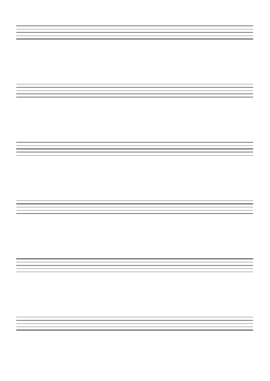 Music Paper With Six Staves On A4-Sized Paper In Portrait Orientation Printable pdf