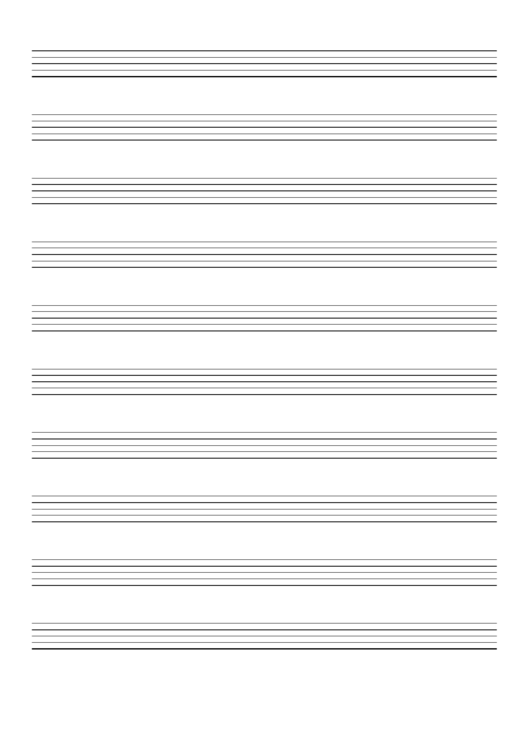 Music Paper With Ten Staves On A4-Sized Paper In Portrait Orientation Printable pdf