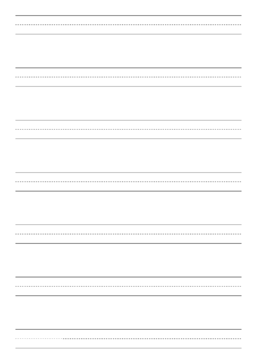 Penmanship Paper With Seven Lines Per Page On A4-Sized Paper In Portrait Orientation Printable pdf