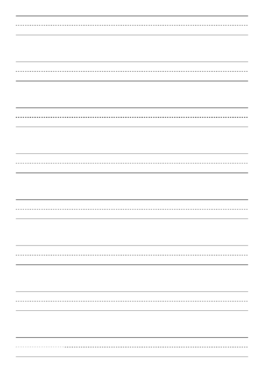 Penmanship Paper With Eight Lines Per Page On A4-Sized Paper In Portrait Orientation Printable pdf