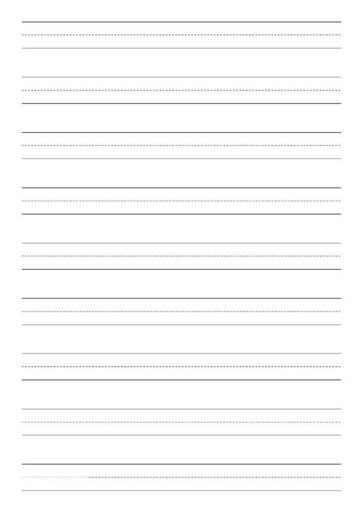 Penmanship Paper With Nine Lines Per Page On A4-Sized Paper In Portrait Orientation Printable pdf