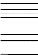 Penmanship Paper With Ten Lines Per Page On A4-sized Paper In Portrait Orientation