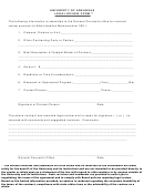 University Of Arkansas Legal Review Form