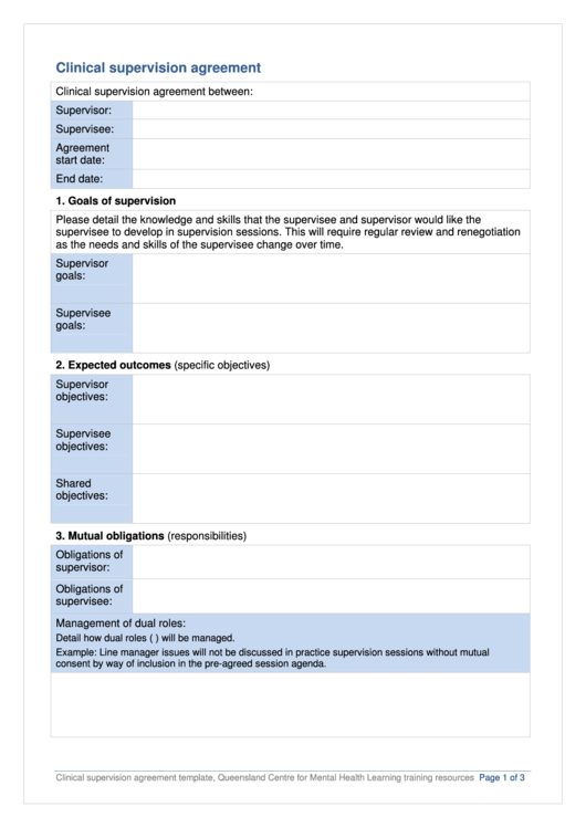 Top 5 Clinical Supervision Forms And Templates free to download in PDF