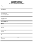 Freight Delivery Form
