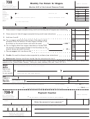 Form 730 - Monthly Tax Return For Wagers