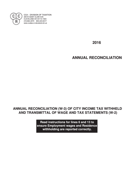 Annual Reconciliation - 2016 printable pdf download